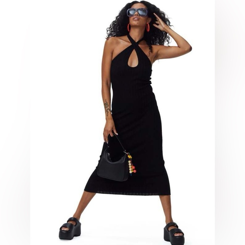 SOLD OUT Simon Miller Janga Dress NWT Black Halter Cutout Midi Dress M